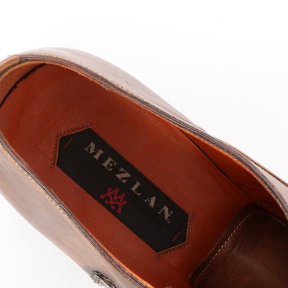 Mezlan Pisano Monk Strap Leather Dress Shoes Brown main image 6
